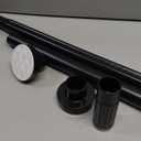 Tension Curtain Rod Heavy Duty Curtain Rods No Drilling Adjustable Rod for Window Patio, Holds 56 lbs, Rust Resistant, 1.26" Diameter (Black, 41" to 86")