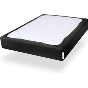 Box Spring Cover with Smooth and Elastic Woven Material, Alternates for Bed Skirt, King Size Only, Wrinkle & Fading Resistant, Washable, Dustproof, Black