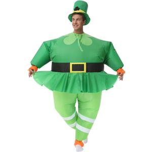 Inflatable Leprechaun Costume Adult irish Blow up Costume leprechaun Outfit Men st patricks day costume irish suit