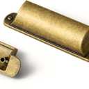 Goo-Ki 6 Pack Antique Brass Cup Pulls for Cabinets and Drawers, 3" c-c Vintage Brass Bin Cup Drawer Pulls Zinc Alloy Kitchen Hardware Cabinet Cup Pulls