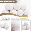 8 Pack Hot Tub Scum Absorber Pool Surface Cleaner Reusable 3-inch Foam Ball Absorbs Oils, Lotions Makeup Prevents Scum Lines & Filter Clogs