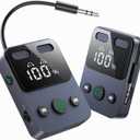 SUPERONE Airplane Bluetooth 5.3 Adapter for 2 AirPods or Headphones, HD Display Bluetooth Wireless Transmitter, 20Hr Playtime, 3.5mm Aux Audio Jack Adapter for Airplane/TV/Car/Home Stereo