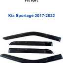 IG Window Visors Fit for 2017-2022 Kia Sportage, Out-Channel Rain Guards Vent Wind Deflectors 4PC, Car Accessories for 17-22 Sportage