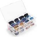 BOPai Acrylic Sunglasses Organizer with Lid, Stackable Glasses Storage Organizer - 2 Pack