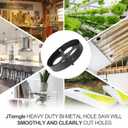 9 Inch Hole Saw with 1/2" Hex Shank Quick Change Arbor, JTemgle Bi-Metal Hole Saw Heavy Duty Hole Cutting Tool for Cornhole Boards, Recessed Lights, Wood, Plastic, Drywall & Soft Metal