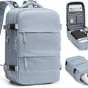 Travel Backpack For Women Men Airline Approved Carry On Backpack Flight Approved Waterproof Sports Luggage Backpack Casual Daypack Small Hiking Backpack Grey Blue (Standard)