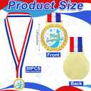 30 Pcs Gold Medal for Award Bulk Winner Award Medal with Neck Ribbon Trophy Prize for Student Kid Education Competition Event Winner