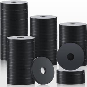 100 Pieces Rubber Washer Heavy Duty Abrasion Resistant Rubber, 1 Od x 1/4 ID x 1/8 Thickness Flat Washer Flat Grommets for Bolts Spacers, Vibration Suppression