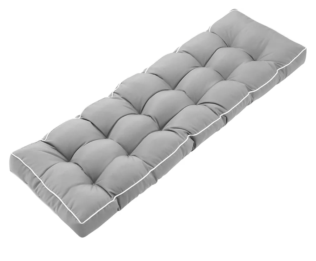 MAPHISSUS 3 Seat 57 Inches Outdoor Porch Swing Cushions,Water-Resistant Tufted Patio Swing Replacement Cushions
