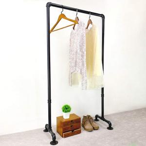 MBQQ Industrial Pipe Clothing Rack,29.9in Length Vintage Commercial Grade Pipe Clothes Racks,Rolling Rack for Hanging Clothes Retail Display,Heavy Duty Steampunk Iron Garment Racks,Retro Black