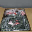 WBHome Pre-lit 9 Feet/106 Inch Christmas Garland Candy Shop Red & White Themed with 50 LED Lights Holiday Decorations, Battery Operated (Batteries NOT Included) 