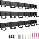 Wall mountde Coat Rack(3-Pack) 6 Hanging Hooks Entryway Bedroom Bathroom Kitchen for Coat Hooks,Glue Installation Does Not Require Drilling