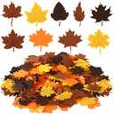Frienda 150 Pcs Thanksgiving Felt Fall Maple Leaves Felt Fall Leaves Autumn Thanks Craft Kit DIY Bulletin Board Decorations for Thanksgiving Crafts Autumn Leaf Ornaments Home Classroom Project