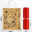 Roselush 16 Pcs Treasure Map Paper Party Bags Gift Bags - Treasure Maps for Kids Goodie Bags Party Favor Bags Pirate Decor Pirate Decorations for Birthday Celebrations