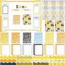 122Pcs Science Fair Board Supplies 72 Bee Trim Scalloped Borders 36 Presentation Board Subtitles 6 Self Adhesive Project Titles 8 Letter Stickers for Classroom Office Decor(Bee)