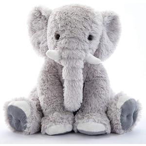 MorisMos Large Elephant Stuffed Animal, 19.6inch Soft Stuffed Elephant Plush Companion Gifts for Girls Boys, Gray