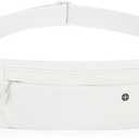 WHIPPY Slim Running Belt Fanny Pack for Women Men Elastic Runners Belt Waist Pouch Chest Bag Phone Holder Waist Pack for Running Hiking (5-White)