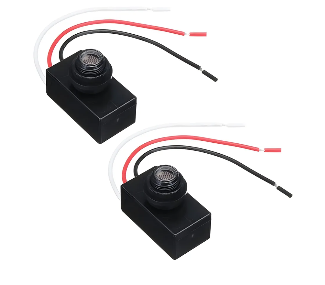 6 Pack DC 8-50V Dusk to Dawn Photocell Switch - Auto ON Off Light Sensor Control for 12V-48V Lighting System
