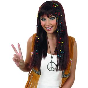 fun shack Hippie Wig Braided Black Wig Accessories Halloween Costumes For Women