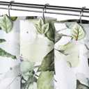 Gibelle 12PCS Leaves Shower Curtain Hooks, Green Plant Leaf Decorative Shower Curtain Hooks Metal Rustproof Cute Eucalyptus Shower Curtain Rings Bathroom Decoration Accessories