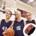 24 Pcs Basketball Sleeve Holders 7.5 Inch Basketball Shirt Sleeve Straps Brown Black Pattern Stitching Sports Shirts Ties for Women Men Teens Sports Activities Accessories Gift