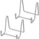 Plate Display Stand Picture Easel - Metal Plate Stands | Holder Display Pictures Frame | Photo|Decorative Plate |Dish | Tabletop Art-3inch-Sliver