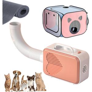 Pet Dryer with Pet Dryer Box 108L and Pad, Hands-Free, Ventilation and Circulation, Anti Hair Flying, Foldable Low Noise ldeal for Drying Cat and Dog Hair