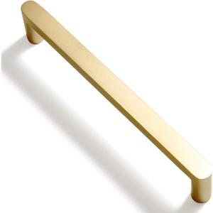 Goo-Ki 6 Pack Pure Brass Made Luxurious Cabinet Pulls,Matte,5 Inches Center to Center,Brushed Brass