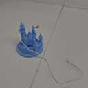 Castle Cake Topper Figurine Wedding Cake Topper Birthday Castle Night Light USB Rechargeable Princess Night Light for Wedding Birthday Party Decor(Blue)