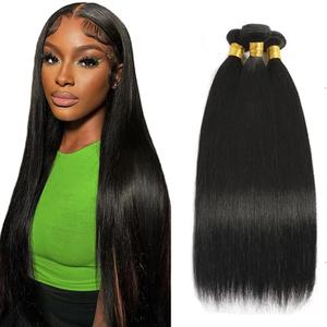 Human Hair Bundles Straight Bundle 20 22 24 Inch Unprocessed Brazilian Virgin Remy Hair Black Straight 3 Bundles #1B Human Hair Extension 150g