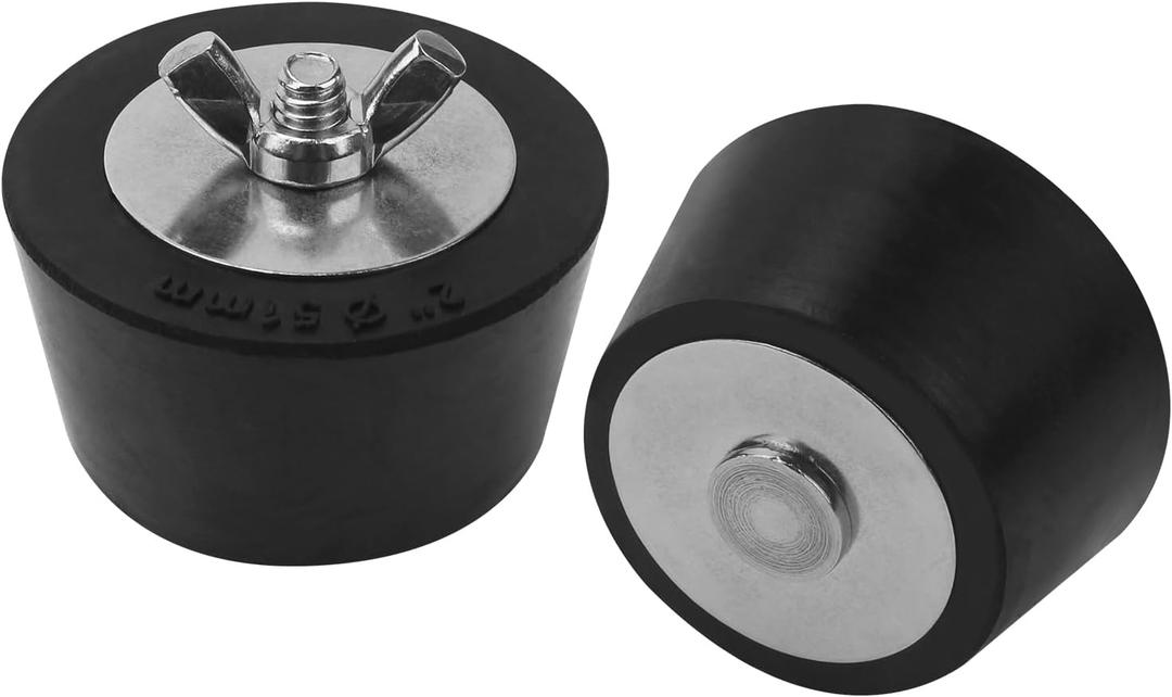 2 x Swimming Pool Winterizing Plugs 2" for Pool Drain with SS Screw, Stainless Steel Bolts, Rubber Pool Plugs(2 PCS)