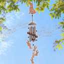 Dog Wind Chimes for Outside, Hanging Metal Windchimes Outdoors for Garden, Patio, Yard, Dog Lover Gifts for Women, Men, Garden Decor, Birthday, Festival, Sympathy Memorial Gift with Box