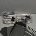 Heeyoo Dog Pooper Scooper, Dog Poop Tray and Rake Set, Pet Waste Removal Scoop with Long Adjustable Sectional Stainless Handles (Silver/Black)