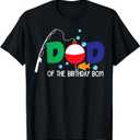 Dad of The Big One Fishing Boy First Birthday Ofishally T-Shirt
