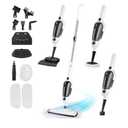 11-in-1 Steam Mop, Powerful Handheld Steam Cleaner for Home with 23FT Cord &15.2 OZ Water Tank, 3 Steam Modes MultiPurpose Steam Mop for Hardwood Floors, Clothes, Tile, Windows, Carpet