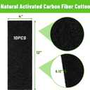4"x12" Activated Carbon Air Vent Filters for Home, 10 Pack Dust Control Activated Charcoal Floor Vent Filters Air Filter Freshener for Home Vents to Purify Indoor Air