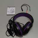 Anivia Gaming Headset with Microphone for PC Computer, Wired Over-Ear Game Headphones with Mic, Compatible with PS5, PS4, Xbox, Black Purple