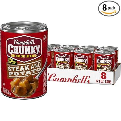 Campbell’s Chunky Soup, Steak and Potato Soup, 16.3 oz Can (Pack of 3) Best By AUG 23 2025