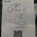 MakeFit Bathroom Faucets, Waterfall Sink Faucet with Hard Water Filter, Black Rv Bathroom Sink Faucet with 360° Swivel Spout for 1-Hole or 3-Hole, Single Handle Bathroom Sink Faucet with Pop Up Drain, Black