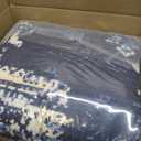 vivorug 9x12 Area Rugs for Living Room, Non Slip Machine Washable Vintage Navy Blue Rug, Ultra-Thin Lightweight Large Area Rug for Bedroom, Dining Room, Low Pile Rug