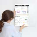 7 x 2026 Calendar, 2026 Wall Calendar 12 Month, 8.5" x 11", Jan 2026 - Dec 2026, 3-Hole Punched Binder Calendar, Memoranda Lined Pages with Thick Paper, Spiral Binding, Holidays, Moon Phases, Black