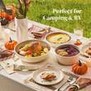 Redchef Ceramic Pots and Pans Set, Nonstick Kitchen Cookware Set with Detachable Handle, Non Toxic Cookware Set 16pcs, PFAS PFOA & PTFE Free, RV Ceramic Cookware for Camping, Dishwasher/Oven Safe