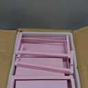 OPNICE Wood Desk Organizers and Accessories, Dual Monitor Stand Riser with Drawer and 2 Pen Holders, Desk Shelf Computer Racks for Office Workspace Organizers, Desktop Organization (Pink)