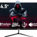 Gawfolk 24.5 Inch PC 200Hz Gaming Monitor, FHD 1080p screen, Built-in speakers,1ms without Bezel, freesync, 99% sRGB, 178 Angle View, HDMIDisplayPort, Compatible with wall mounting 75*75MM - Black