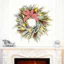Christmas Wreath for Front Door 22" Artificial Snow Wreath with LED Light Home Wall Decor Christmans Decor Outdoor Decor