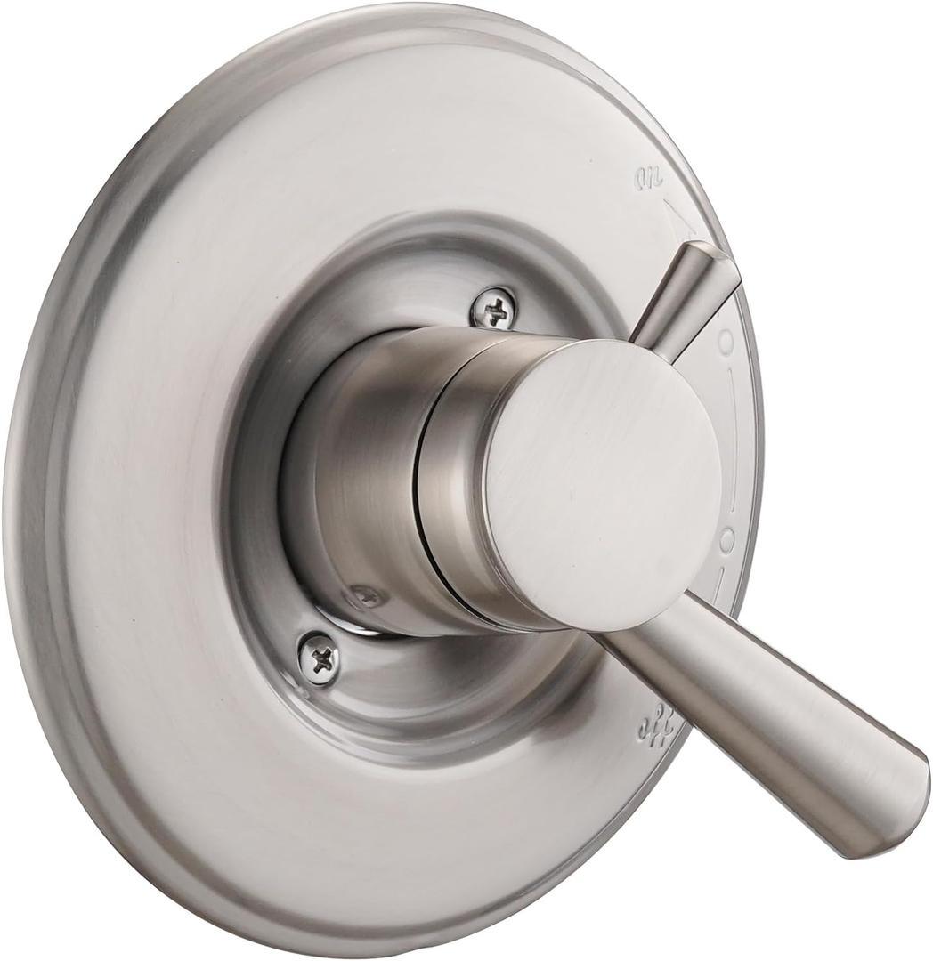 Shower Trim Kit Compatible with 17& 1700 Series, Shower Cover Plate with Handle, Brushed Nickel(Valve& Catridge Not Inclued)