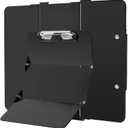 Clipboard Foldable Without Edition Cheat Charts, 3 Layers Aluminum, Nurse Board w/Low Profile Clip&Pen Clip Pocket, Black
