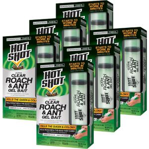 Hot Shot Ultra Clear Roach & Ant Gel Bait, 1-Count, 6-Pack, Plain