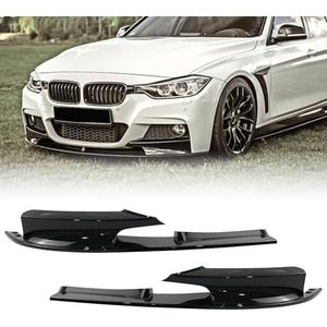 Kspeed 2PCS Front Bumper Lip Spoiler Compatible with 2012-2018 BMW F30 3 Series M Sport,Gloss Black Bumper Lip Spoiler for BMW F30 3 Series