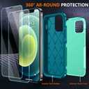 SPIDERCASE Designed for iPhone 12 Case/iPhone 12 Pro Case, [10 FT Military Grade Drop Protection] [with 2 pcs Tempered Glass Screen Protector] Protective Cover for iPhone 12/12 Pro (Green)